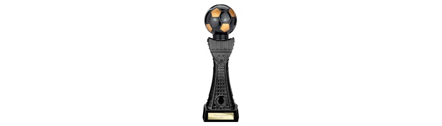 BLACK VIPER TOWER FOOTBALL BALL RESIN TROPHY - 3 SIZES - 24CM - 30.5CM BLACK VIPER TOWER FOOTBALL BALL RESIN TROPHY - 3 SIZES - 24CM - 30.5CM